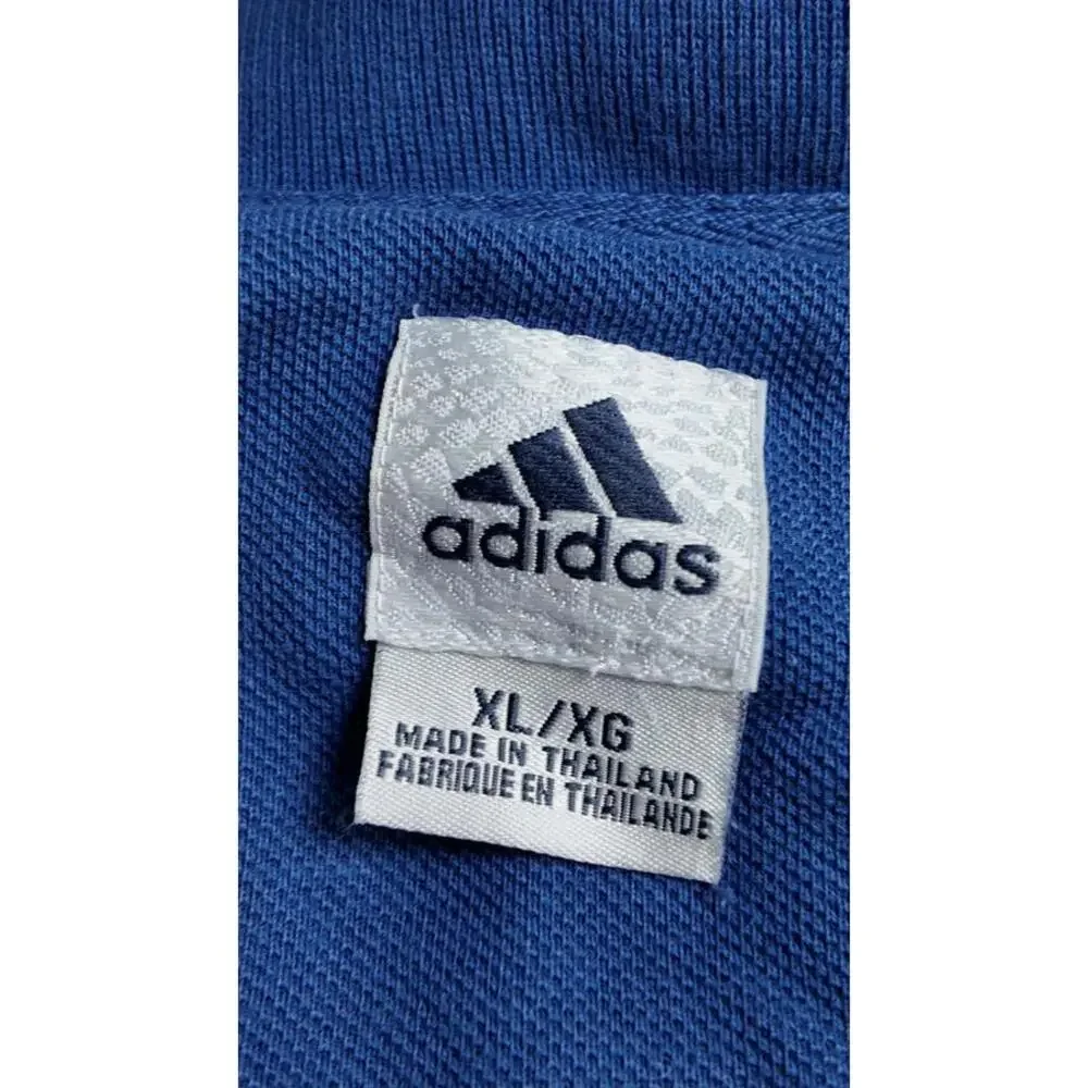 Adidas Men's Polo‎ Shirt Blue Size XLarge Cotton Breathable Athletic Casual